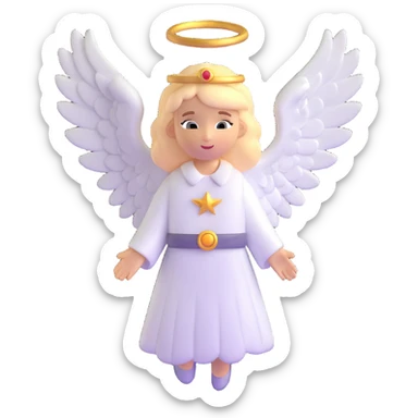 guardian angel with wings and halo from bible sticker