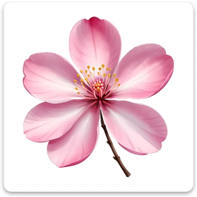 sakura flower with watercolor effect sticker