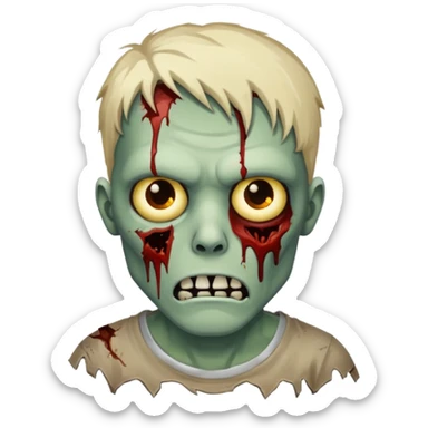 Faça um zombie com uma blusa na sticker