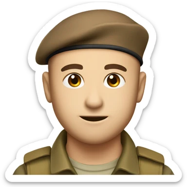 A brown military beret of the Israeli defense forces and make only the beret sticker