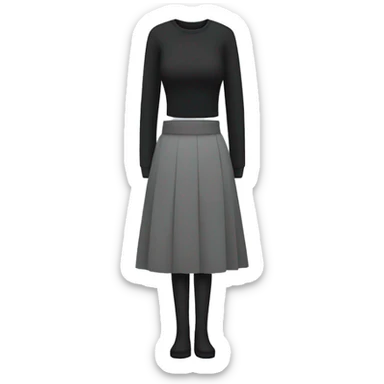 minimalist, monochromatic, skirt sticker
