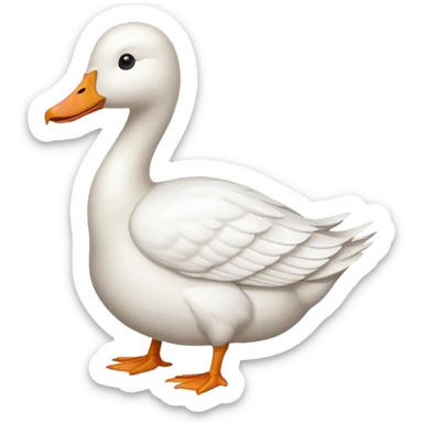 white goose sticker