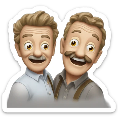 Chuckle Brothers mud fight party sticker