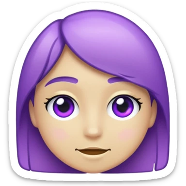 glitter cian and purple staight sticker