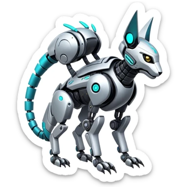 Modern Futuristic Cyborg-Vernid-Trico-Protogen-Robot-species by LiLaiRa full body sticker