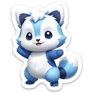 Shiny Meowstic-Oshawott-Hybrid (Full body) sticker