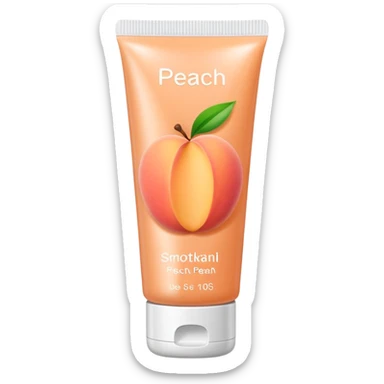 peach skincare tube sticker