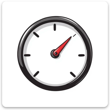 Pressure gauge with needle in red zone, measuring high pressure, mechanical measurement device sticker