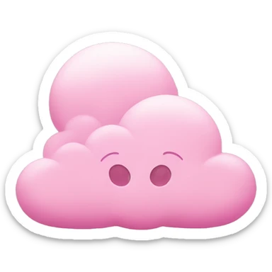 Pink cloud sticker