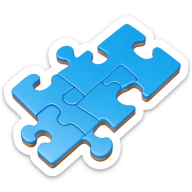 single jigsaw puzzle piece sticker