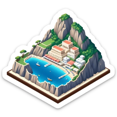 capri italy isometric sticker