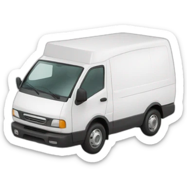 furgoneta color blanco con logotipo d3  GLS sticker