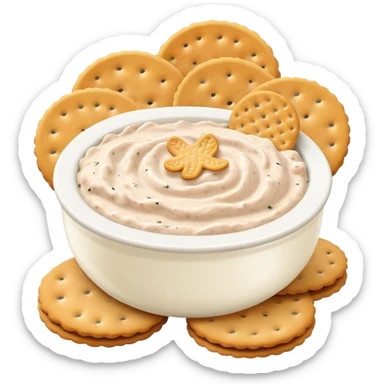 Smoked fish dip with ritz crackers  sticker