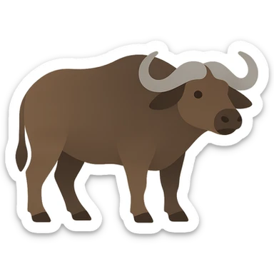 African buffalo sticker