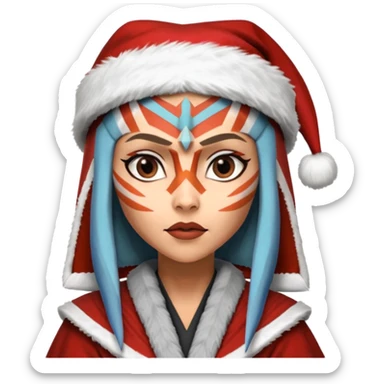 ahsoka tano santa hat sticker