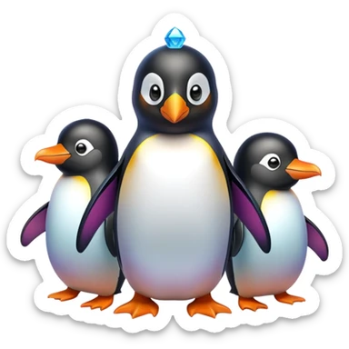 Pingouins magique  sticker