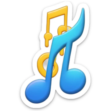  Musical note graphic: representing the transformation of numbers into musical hits sticker