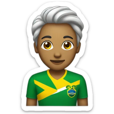 Vira lata com a camisa do Brasil sticker