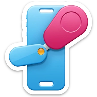 Ozon order pickup point in the brand's blue (digital blue) and raspberry colors sticker