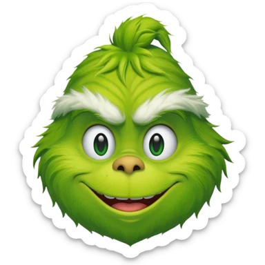 the grinch face smiling emoji sticker