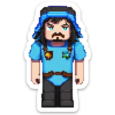 Jack Black as a Minecraft character sticker