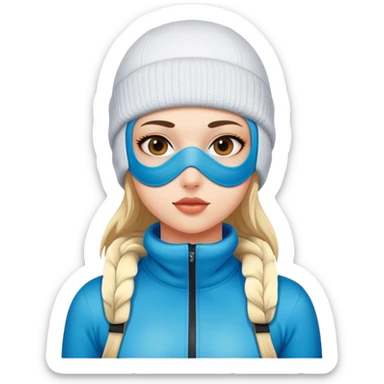 Girl wearing a skimask  sticker