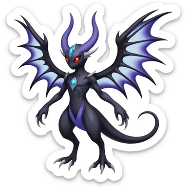 Lunala-Darkrai-Fakémon-hybrid-creature (full body)  sticker