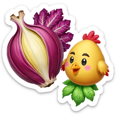 crea emote pack con sfondo trasparente e dimensioni 28x28 56x56 e 112x112 ognuna già con tutte e tre le dimensioni staccate dalle altre con tema radicchi e polli in stile gamer con parole da gaming in font bold colore arcobaleno diverso ad ogni parola sticker