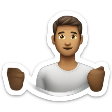 UN HOMME BRUN DEVANT UN MIROIR sticker