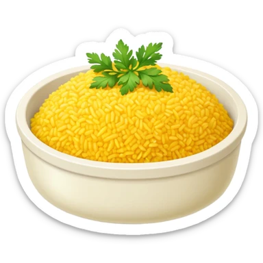 Pixel art yellow rice dish sticker