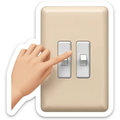 The hand that turns off the lights sticker