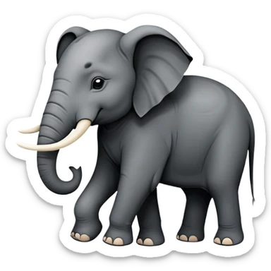 Game Of Thrones Style Elephant Sigil in square picture form, black in the internal background  sticker