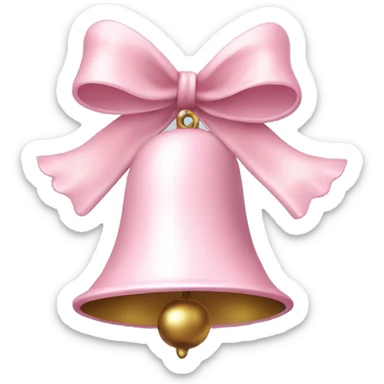 Light pink Christmas bells sticker