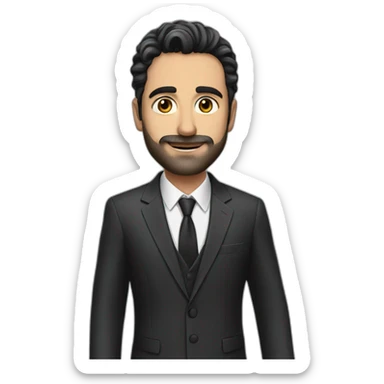 very realistic alex hormozi in a suit sticker
