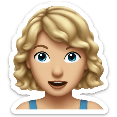 Taylor swift suprised  sticker