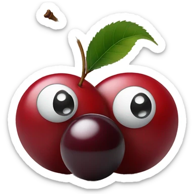 two cherries with 8 ball  sticker