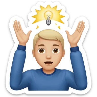 Over your head (hand over the head  motion) sticker