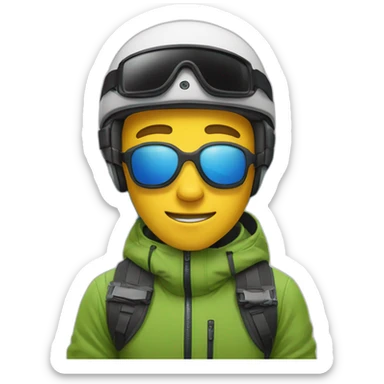 I need an emoji with a snowboarder who lies on his side and poses sticker
