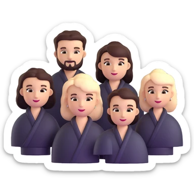 professional hairstylists team group sticker