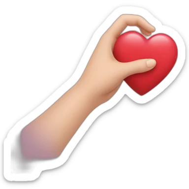 Hand heart  sticker