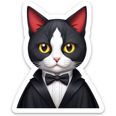 tuxedo cat star wars sith lord sticker