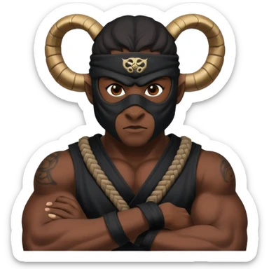 🥷🏾 usando este emoji crea otros que tengan los simbolos del zodiaco sticker