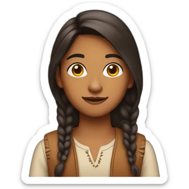 brown teenage indian sticker