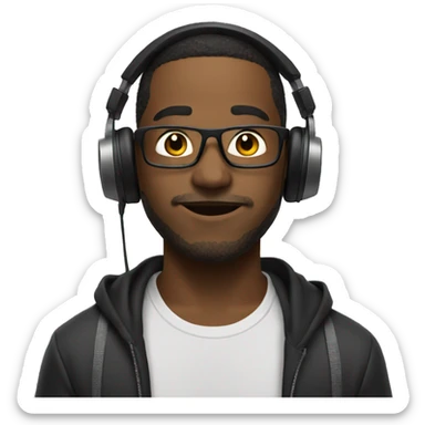 Me, mixing like a dj sticker