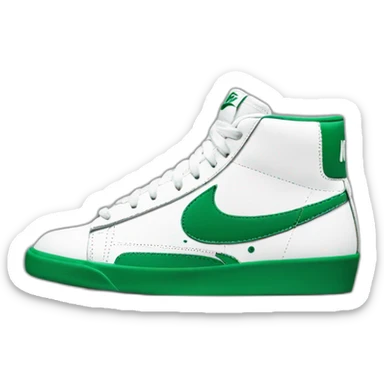 Nike blazer white and swoosh green sticker
