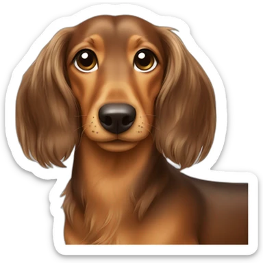dashund long hair sticker