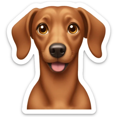 Brown weenie dog named Pheobe  sticker