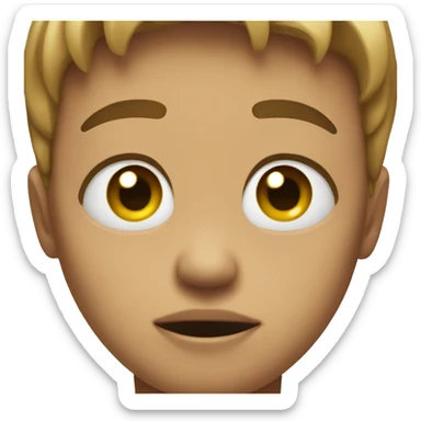 Gender, neutral, crying face sticker