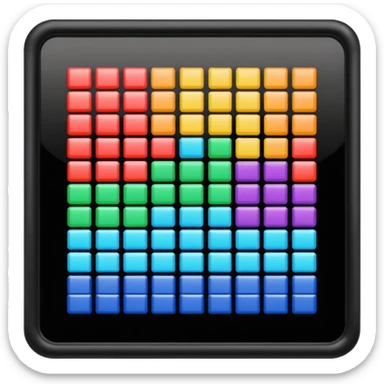 Generate 8 unique emoji-style icons representing chemical element tiles, atomic symbols, colorful science grid blocks, and laboratory chemistry themes. sticker