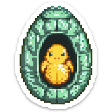 MRI parasitic embryo, digital, fetal small shape, eerie, horror, pupa, crystalis, in-utero, sea-life, siphonophore, polyp, Cnidaria, within egg, metamorphosis sticker